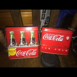 Vintage Coca Cola tins lot of 2